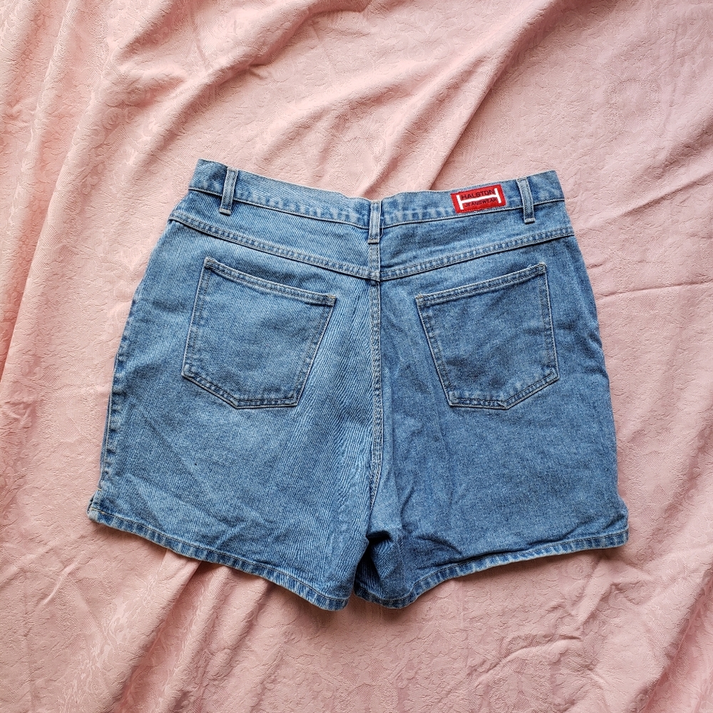 Vintage high-waisted jean shorts womens 16